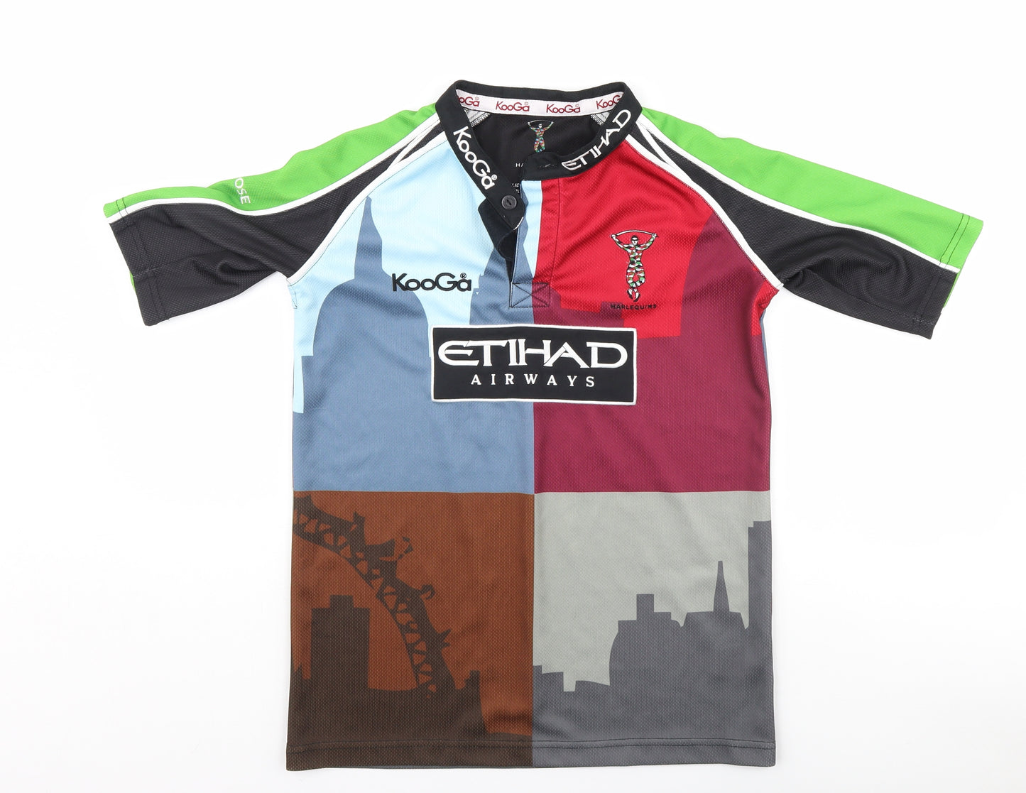Kooga Boys Multicoloured Striped  Basic Polo Size L  - Rugby shirt