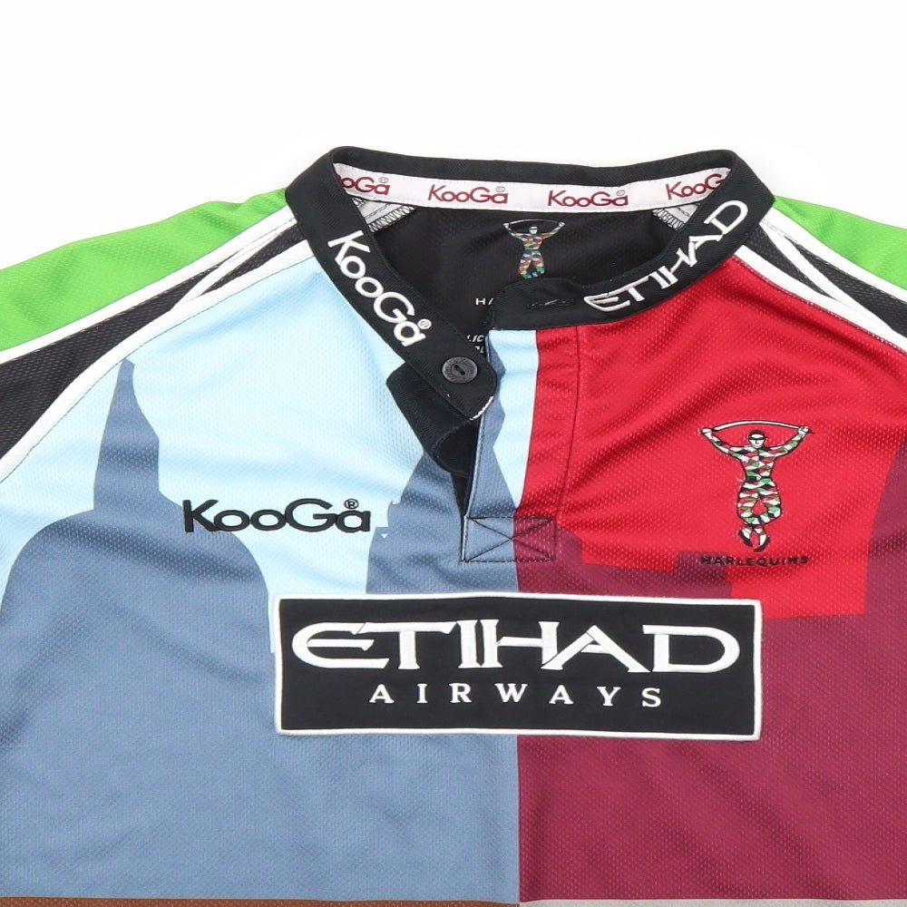 Kooga Boys Multicoloured Striped  Basic Polo Size L  - Rugby shirt