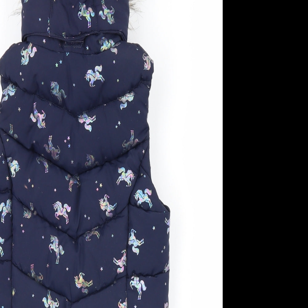 LOGG Girls Blue   Gilet Coat Size 7-8 Years
