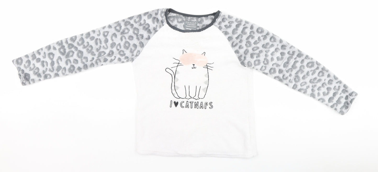Primark Girls Multicoloured Animal Print  Top Pyjama Top Size 9-10 Years