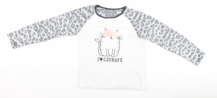 Primark Girls Multicoloured Animal Print  Top Pyjama Top Size 9-10 Years