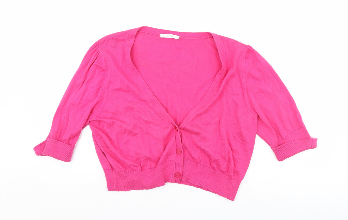Marks and Spencer Womens Pink Paisley  Cardigan Jumper Size 22