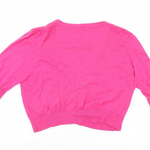 Marks and Spencer Womens Pink Paisley  Cardigan Jumper Size 22