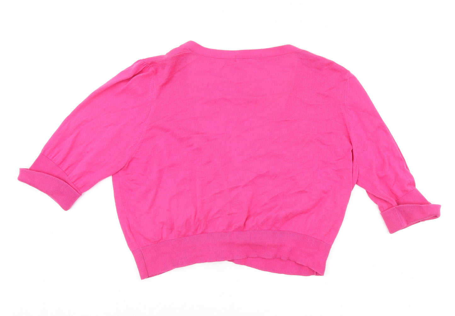 Marks and Spencer Womens Pink Paisley  Cardigan Jumper Size 22