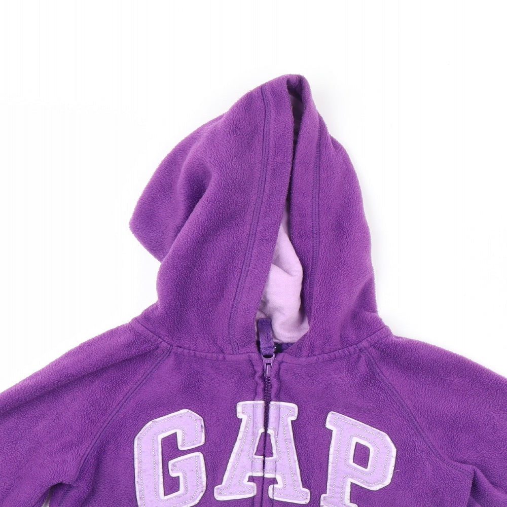 Gap Girls Purple  Fleece Full Zip Hoodie Size 10 Years