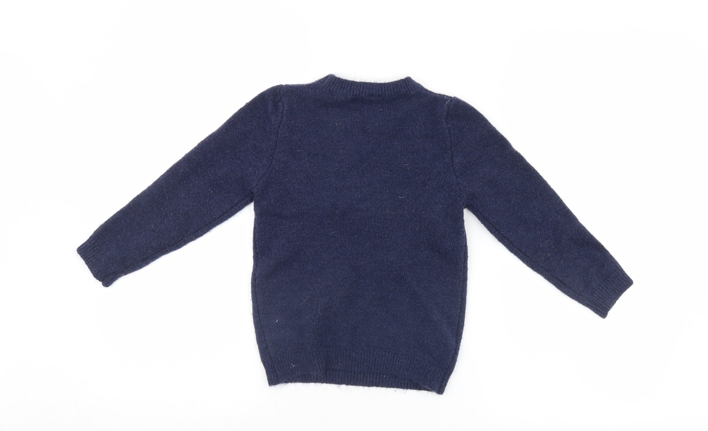 George Girls Blue   Pullover Jumper Size 3-4 Years  - Christmas jumper