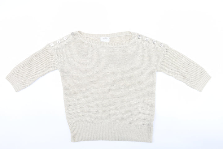 Wallis Womens Beige   Pullover Jumper Size M