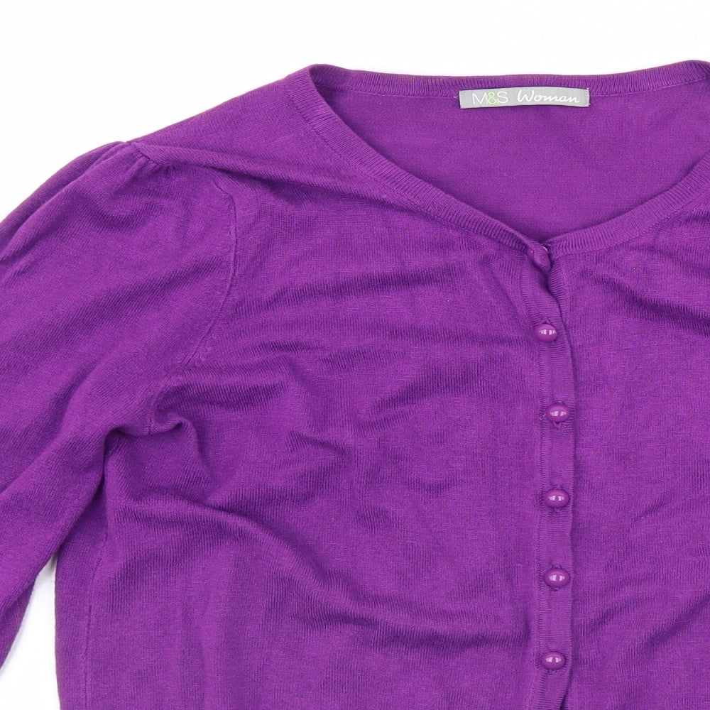 Marks and Spencer Womens Pink   Cardigan Jumper Size 12