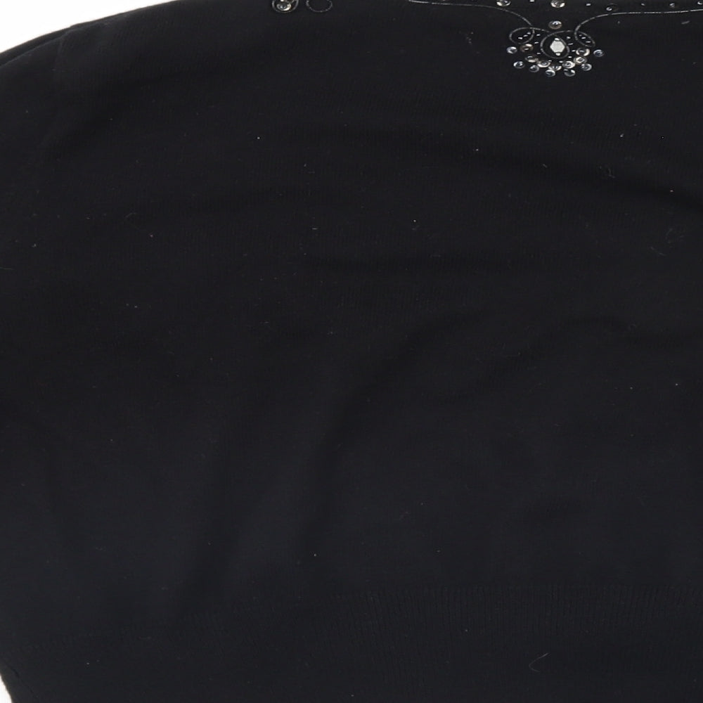 M&Co Womens Black   Cardigan Jumper Size M