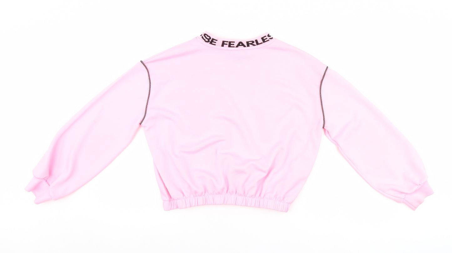 River Island Girls Pink   Pullover Sweatshirt Size 11-12 Years
