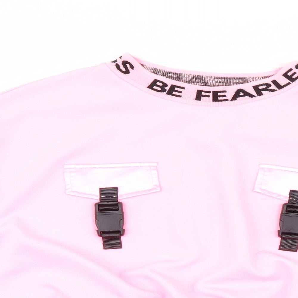 River Island Girls Pink   Pullover Sweatshirt Size 11-12 Years