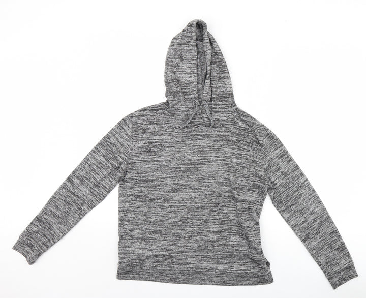 Avenue Womens Grey Pullover Hoodie Size S