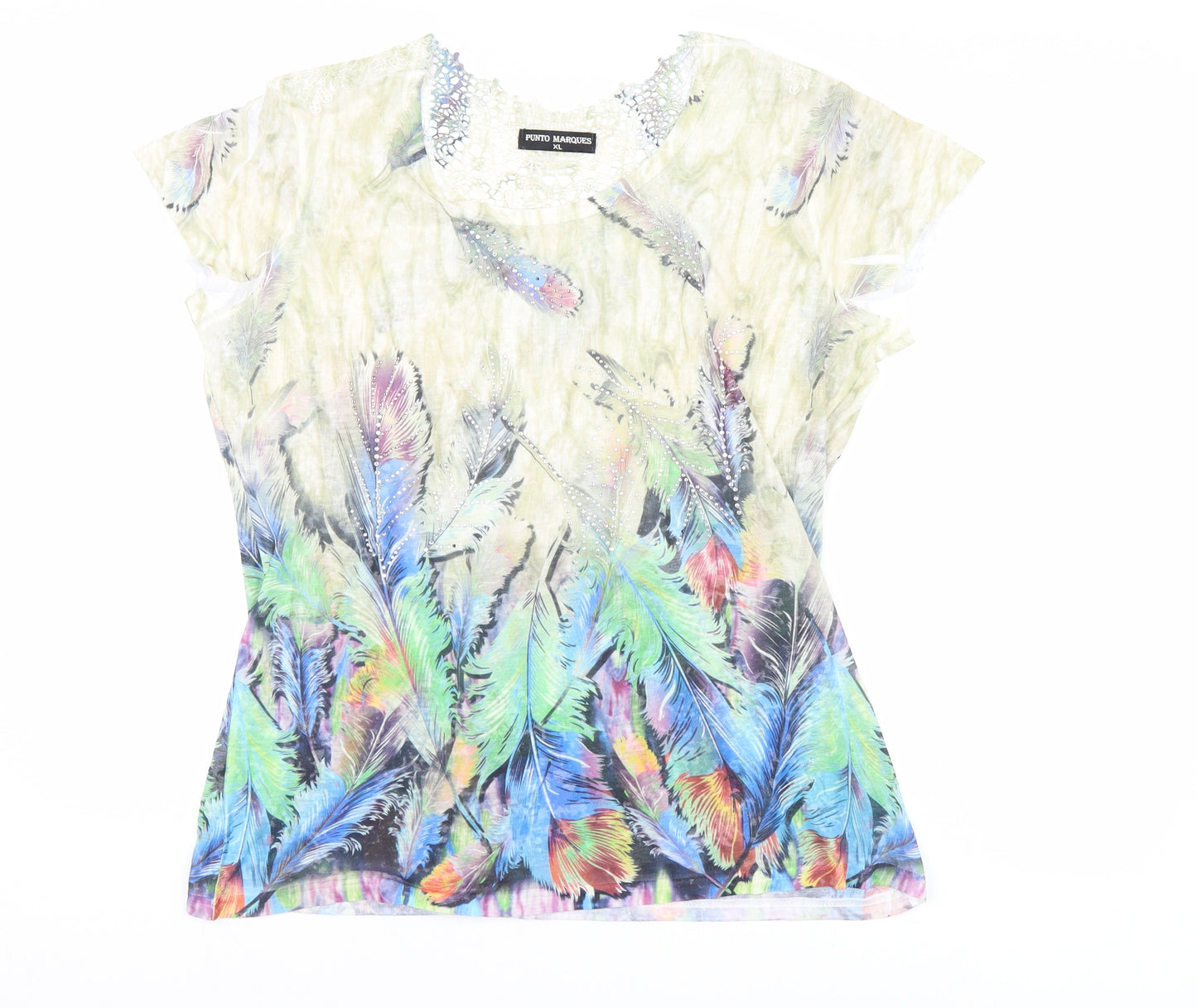 punto marques Womens Multicoloured   Basic Blouse Size S