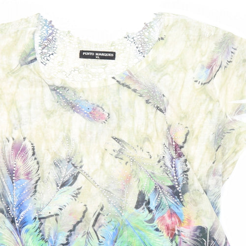 punto marques Womens Multicoloured   Basic Blouse Size S
