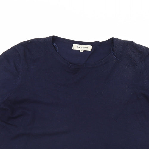 BASSINI Womens Blue   Pullover Jumper Size M