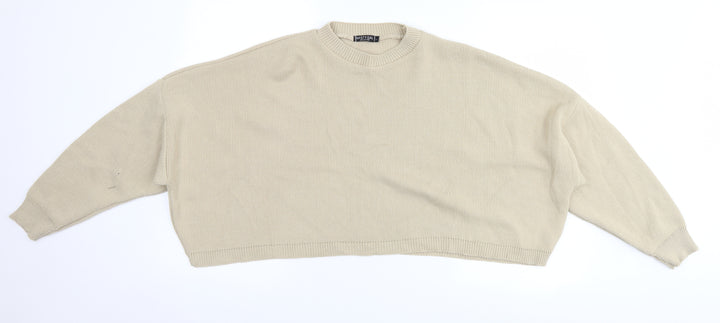 Nasty Gal Womens Beige   Pullover Jumper Size L