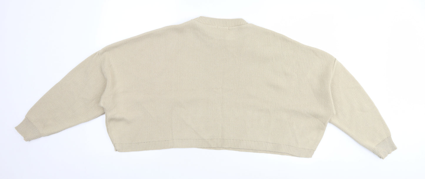 Nasty Gal Womens Beige   Pullover Jumper Size L