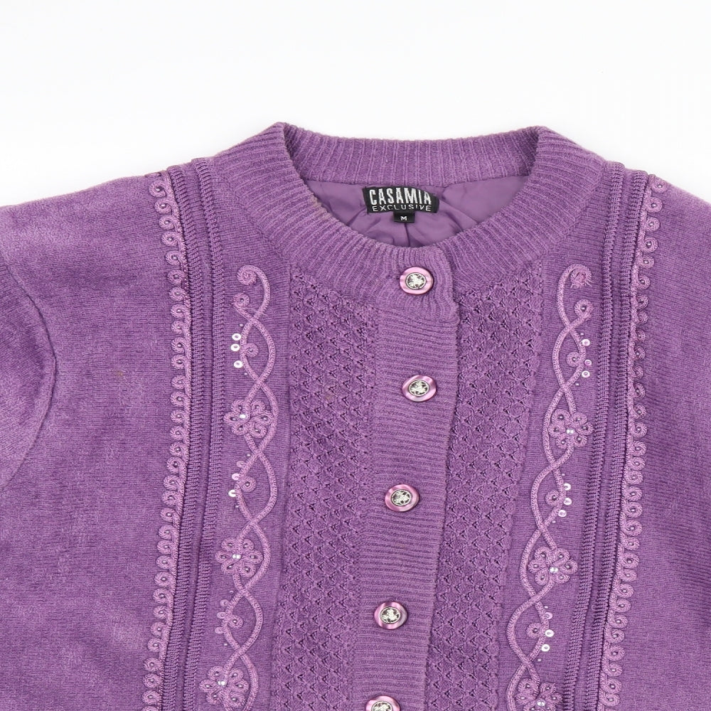 Casamia Womens Purple   Cardigan Jumper Size M