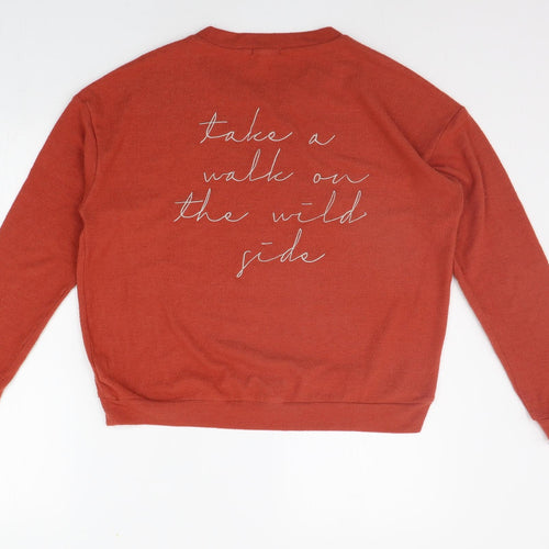 Wetseal Womens Orange   Pullover Jumper Size M