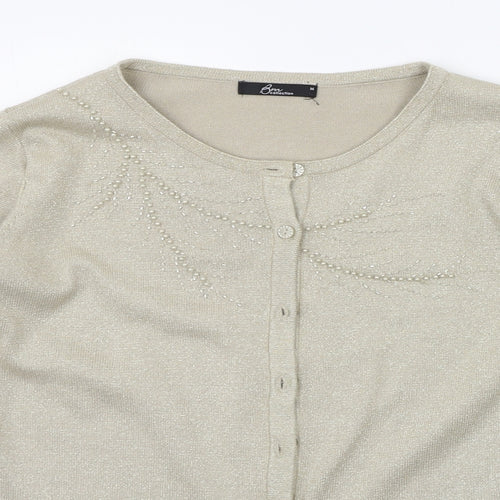 BM Womens Beige   Cardigan Jumper Size M