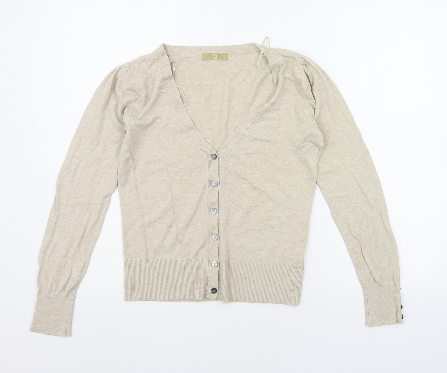 TU Womens Beige   Cardigan Jumper Size 8