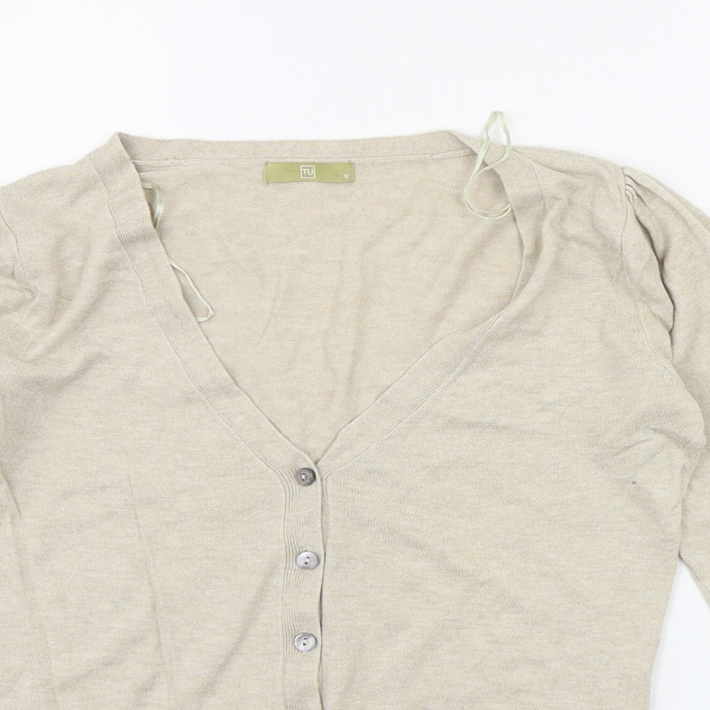 TU Womens Beige   Cardigan Jumper Size 8