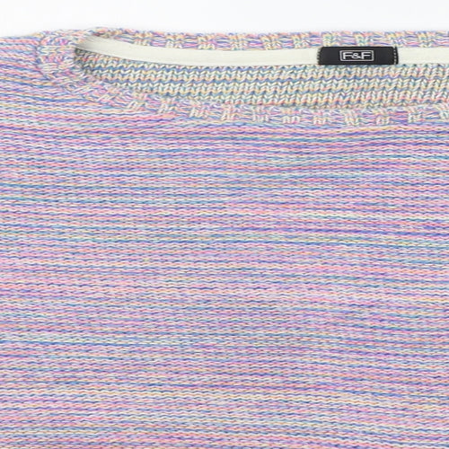 F&F Womens Purple Striped  Pullover Jumper Size 14