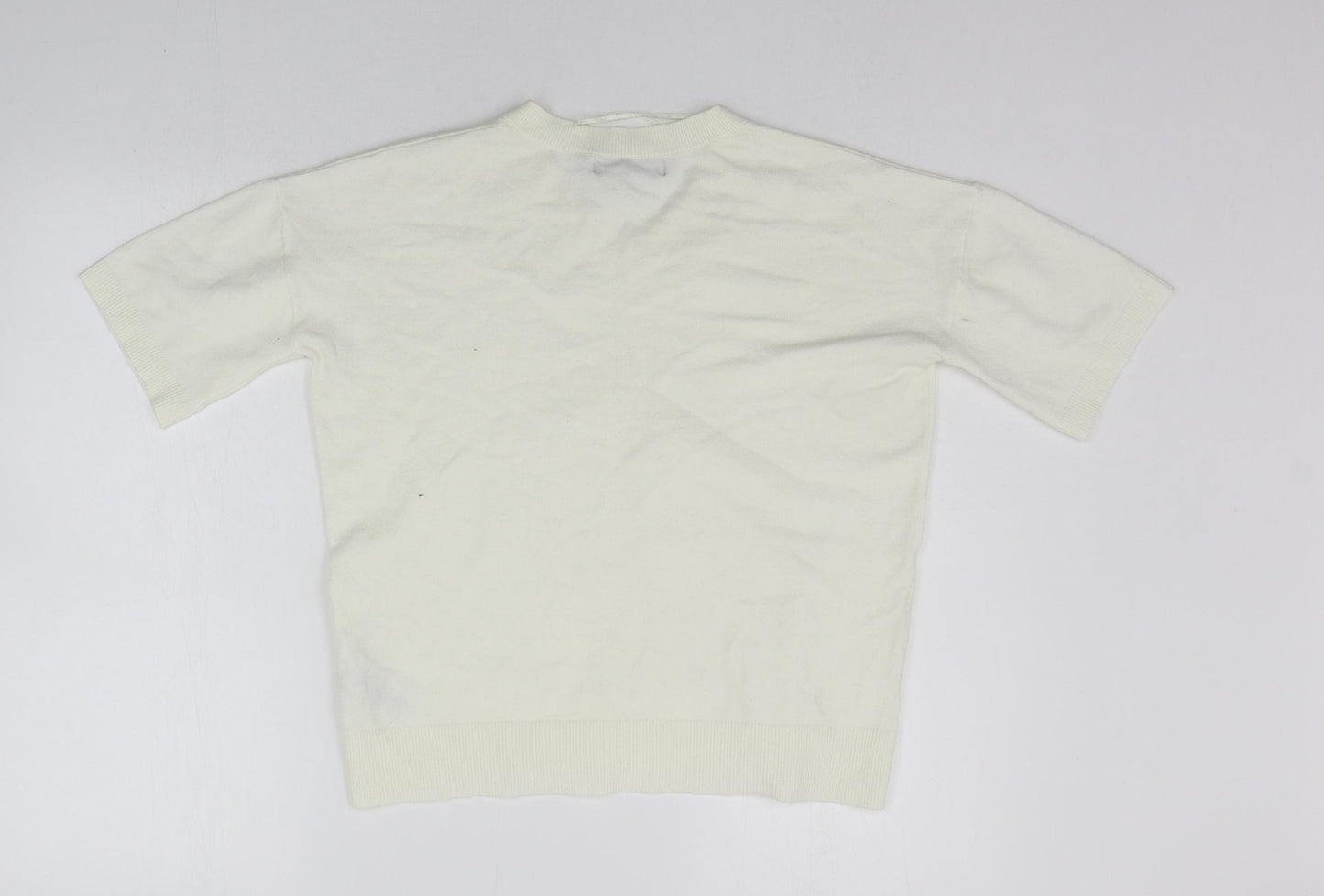 Marks and Spencer Womens White   Pullover Jumper Size 8