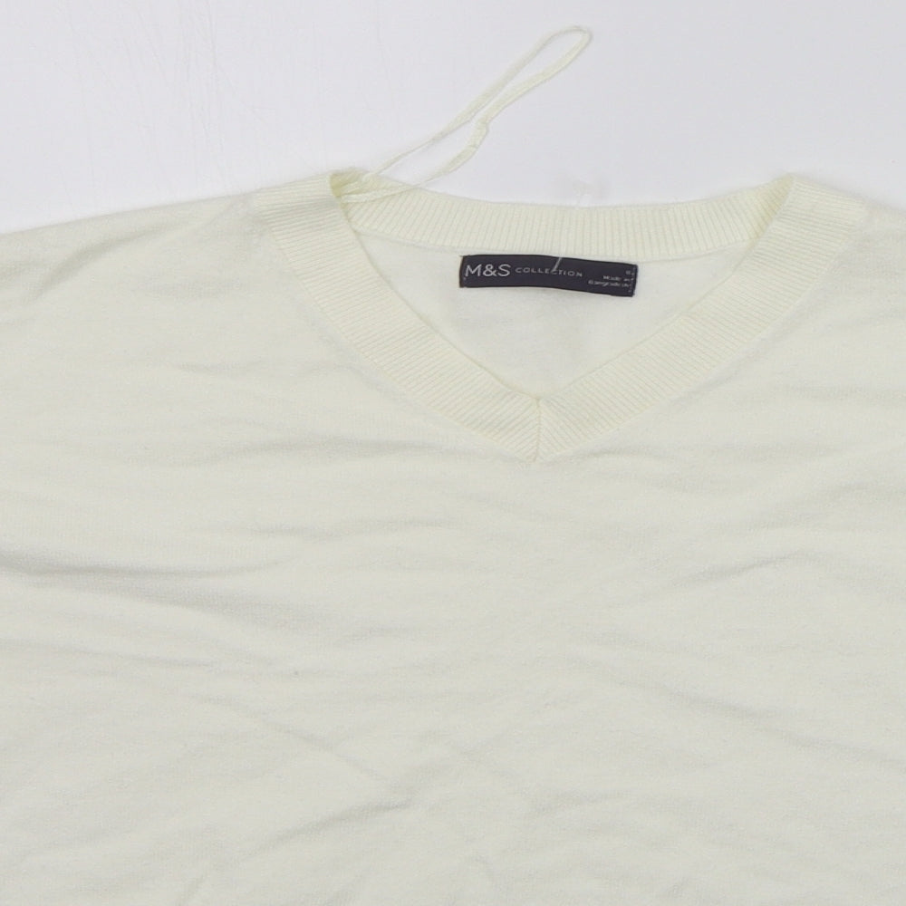 Marks and Spencer Womens White   Pullover Jumper Size 8