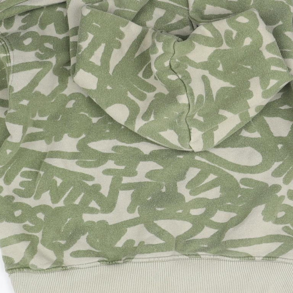 Zara Girls Green Geometric  Pullover Hoodie Size 10 Years