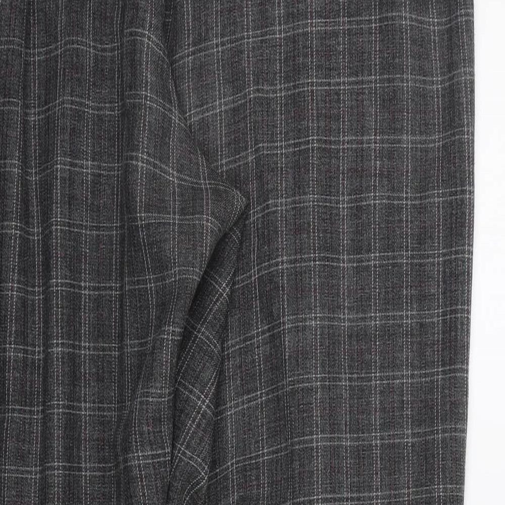 Sarah Hamilton Womens Grey Check  Trousers  Size 18 L26 in