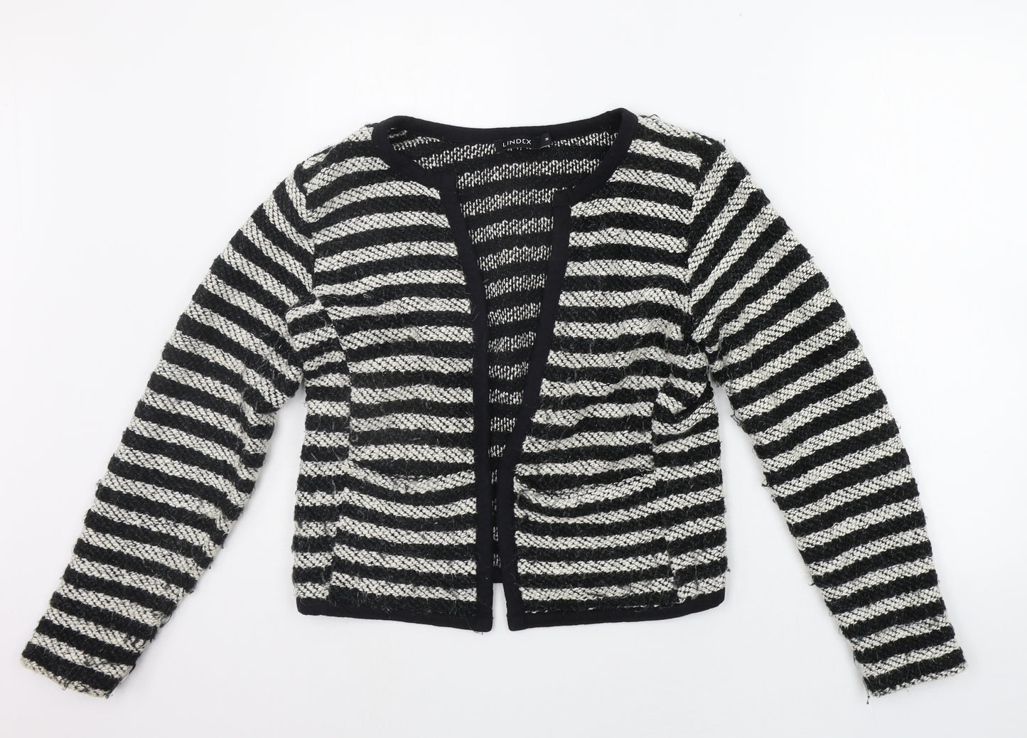 Lindex Womens Black Geometric  Cardigan Jumper Size M