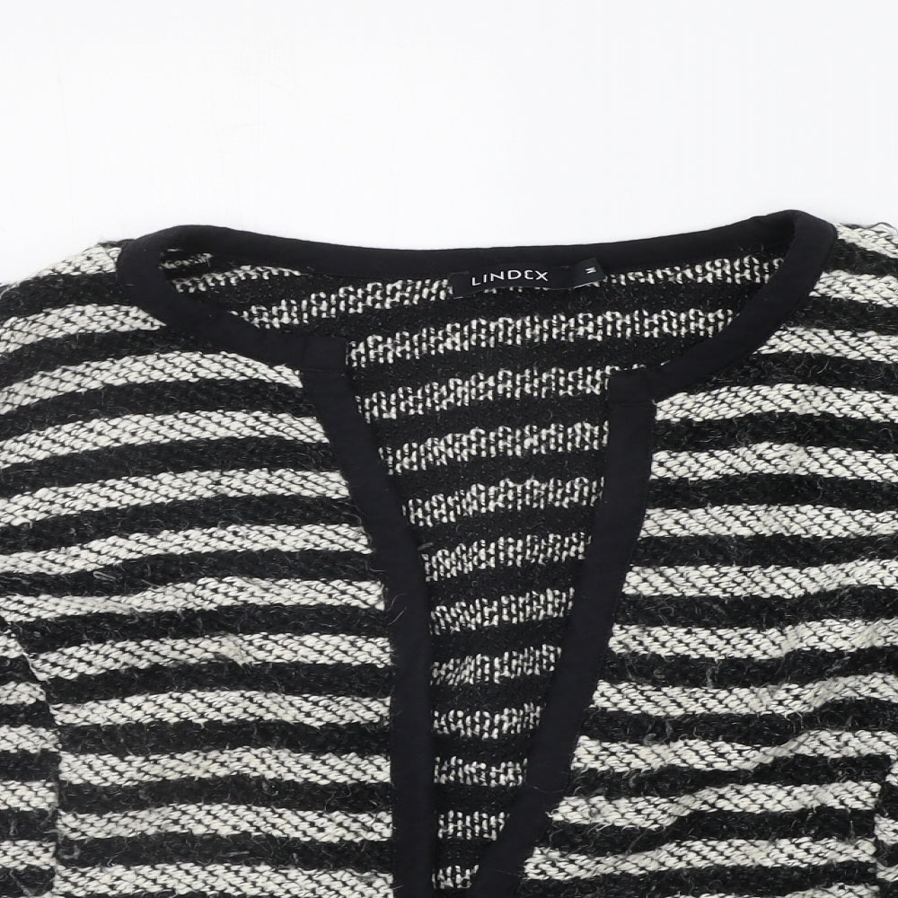 Lindex Womens Black Geometric  Cardigan Jumper Size M