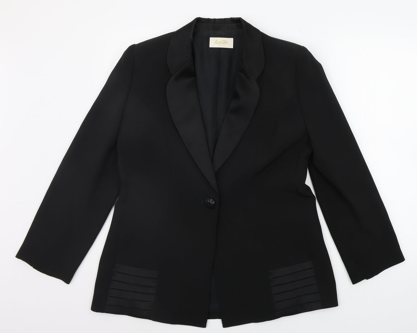 KALFE SA Womens Black   Jacket Suit Jacket Size 14