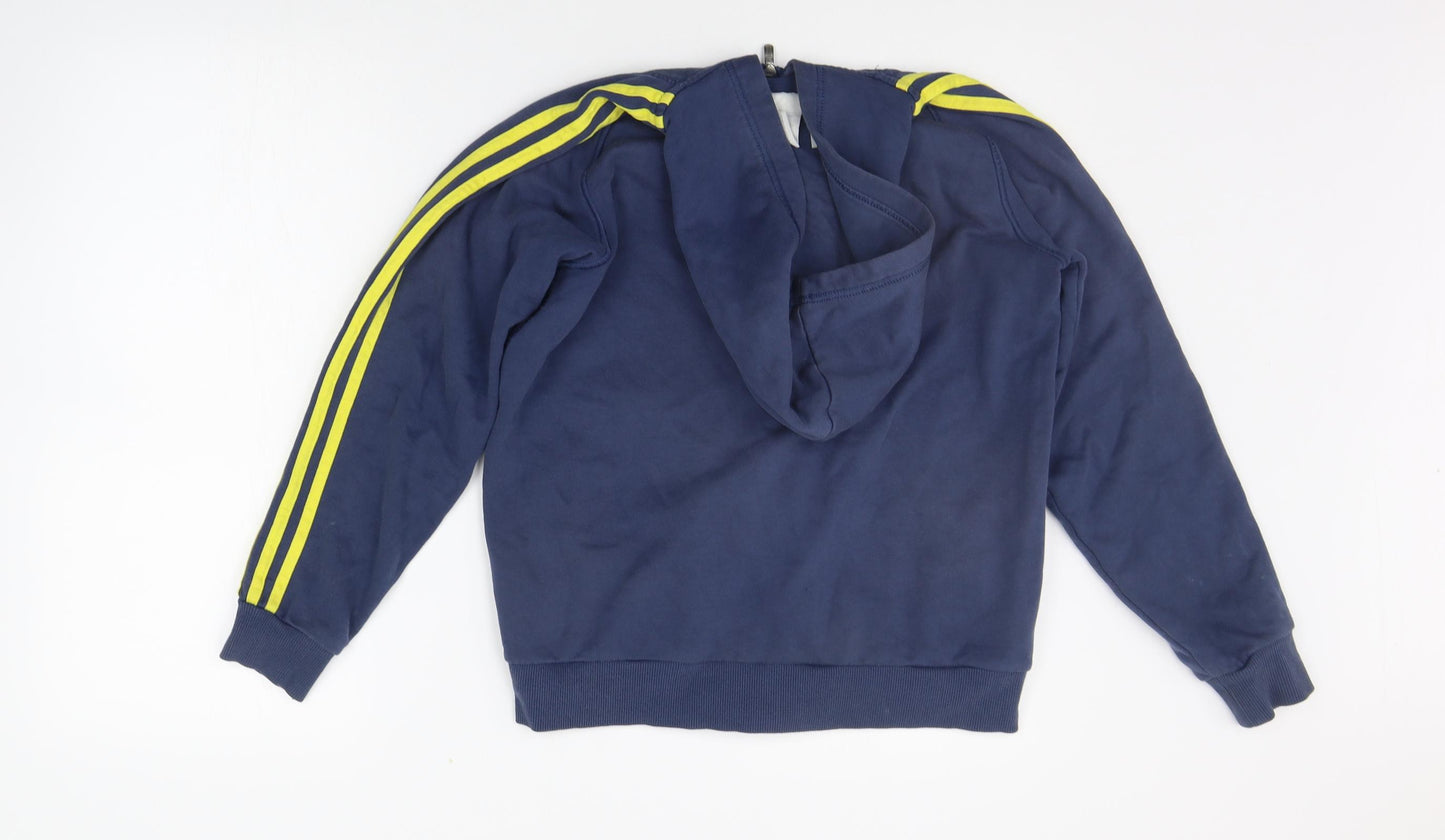 adidas Boys Blue Striped  Jacket  Size 13-14 Years