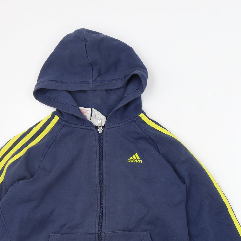 adidas Boys Blue Striped  Jacket  Size 13-14 Years