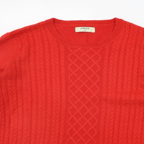 Matalan Womens Red   Pullover Jumper Size 12