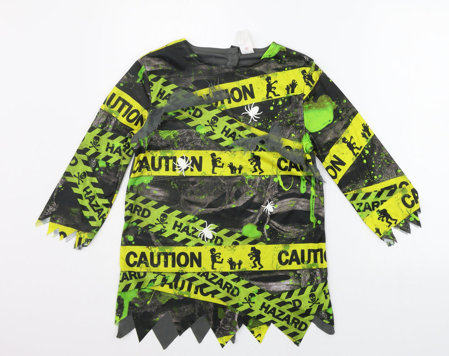 WILKO Girls Yellow Geometric  A-Line  Size 11-12 Years  - caution