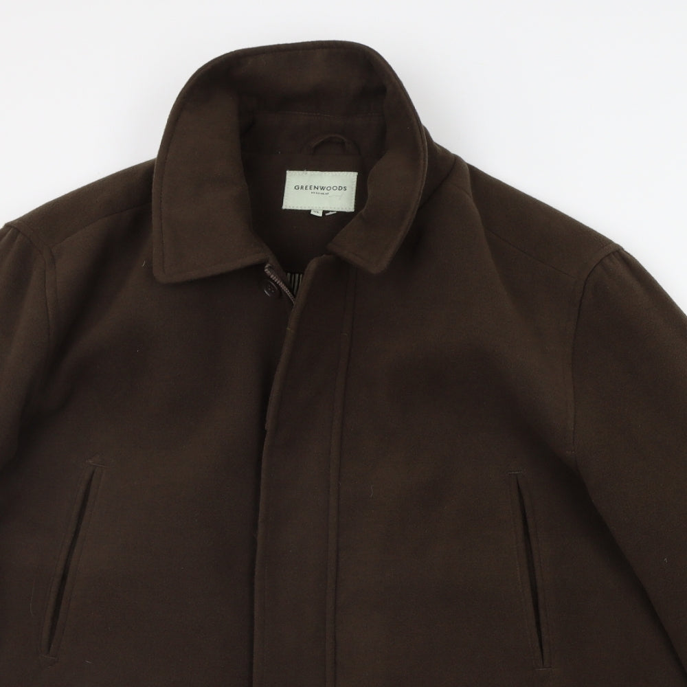 GREENWOODS Mens Brown   Jacket Coat Size XL