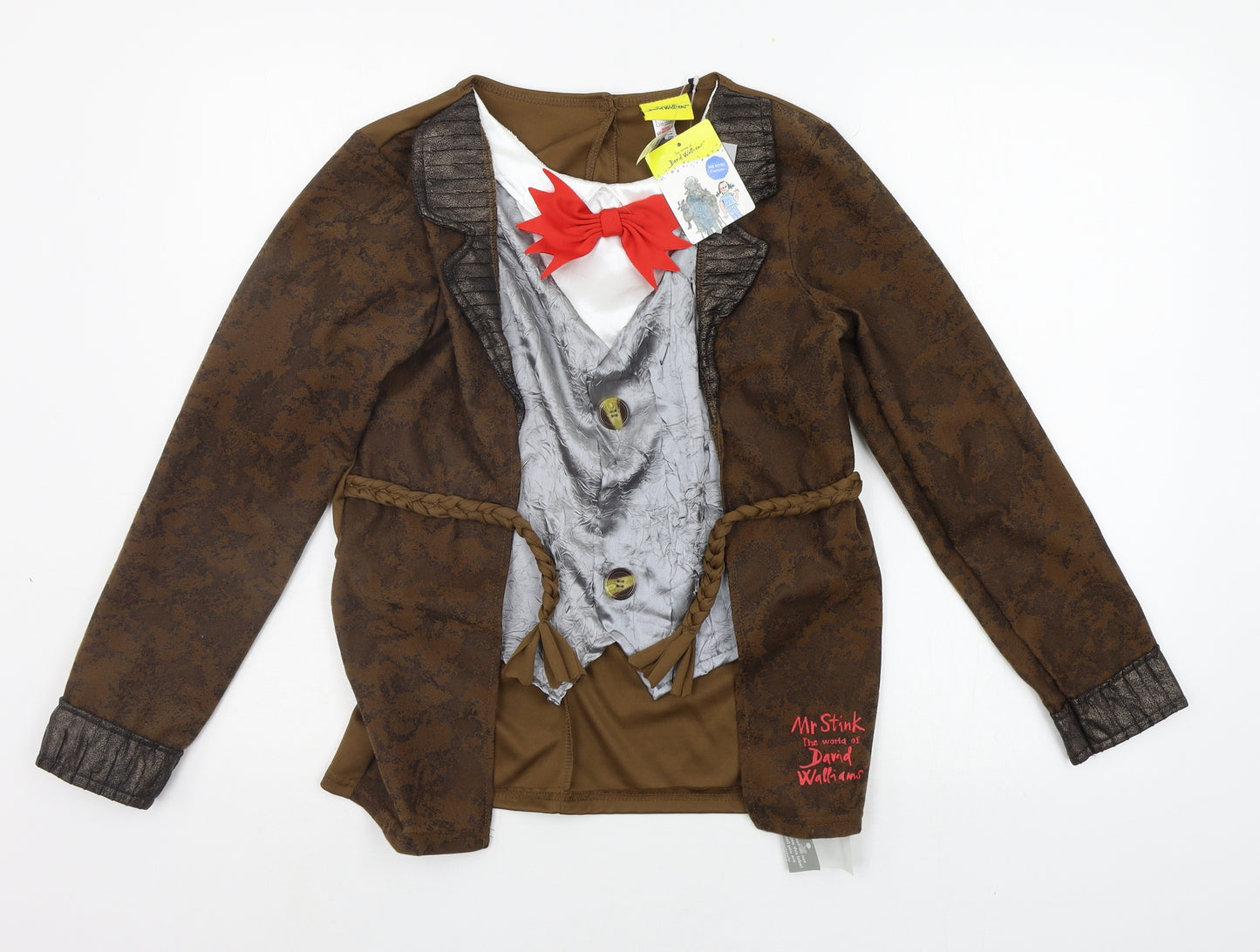 George Boys Brown Houndstooth  Basic Button-Up Size 11-12 Years  - Pirate