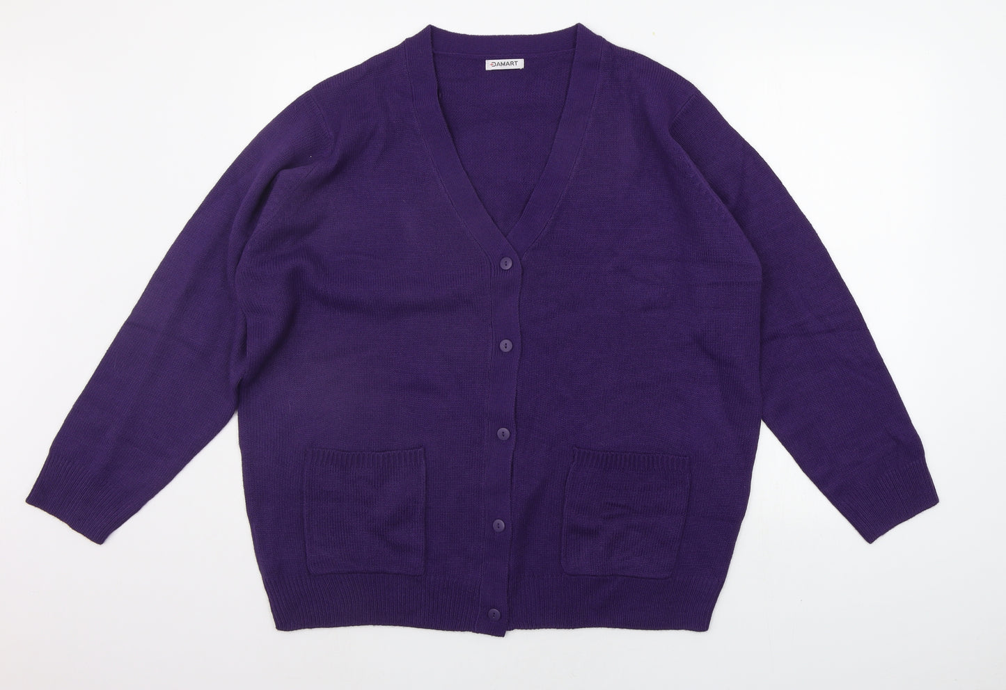 Damart Womens Purple   Cardigan Jumper Size 22