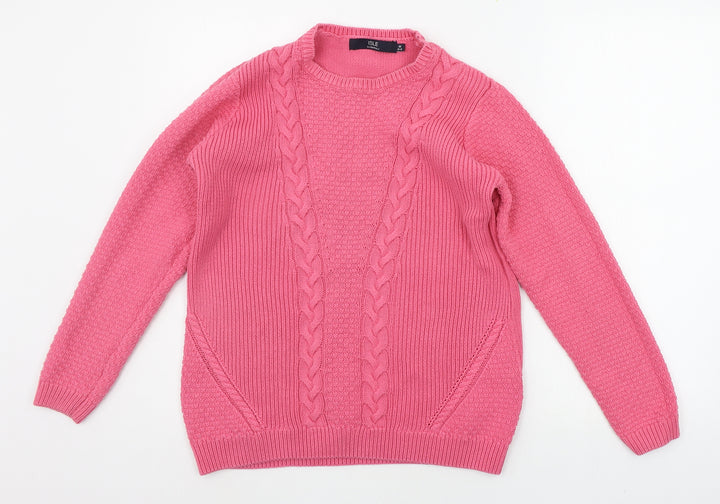 EWM Womens Pink Pullover Jumper Size M