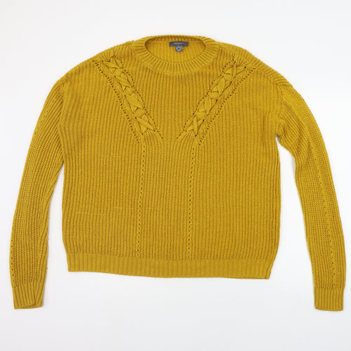 Primark Womens Yellow   Pullover Jumper Size M