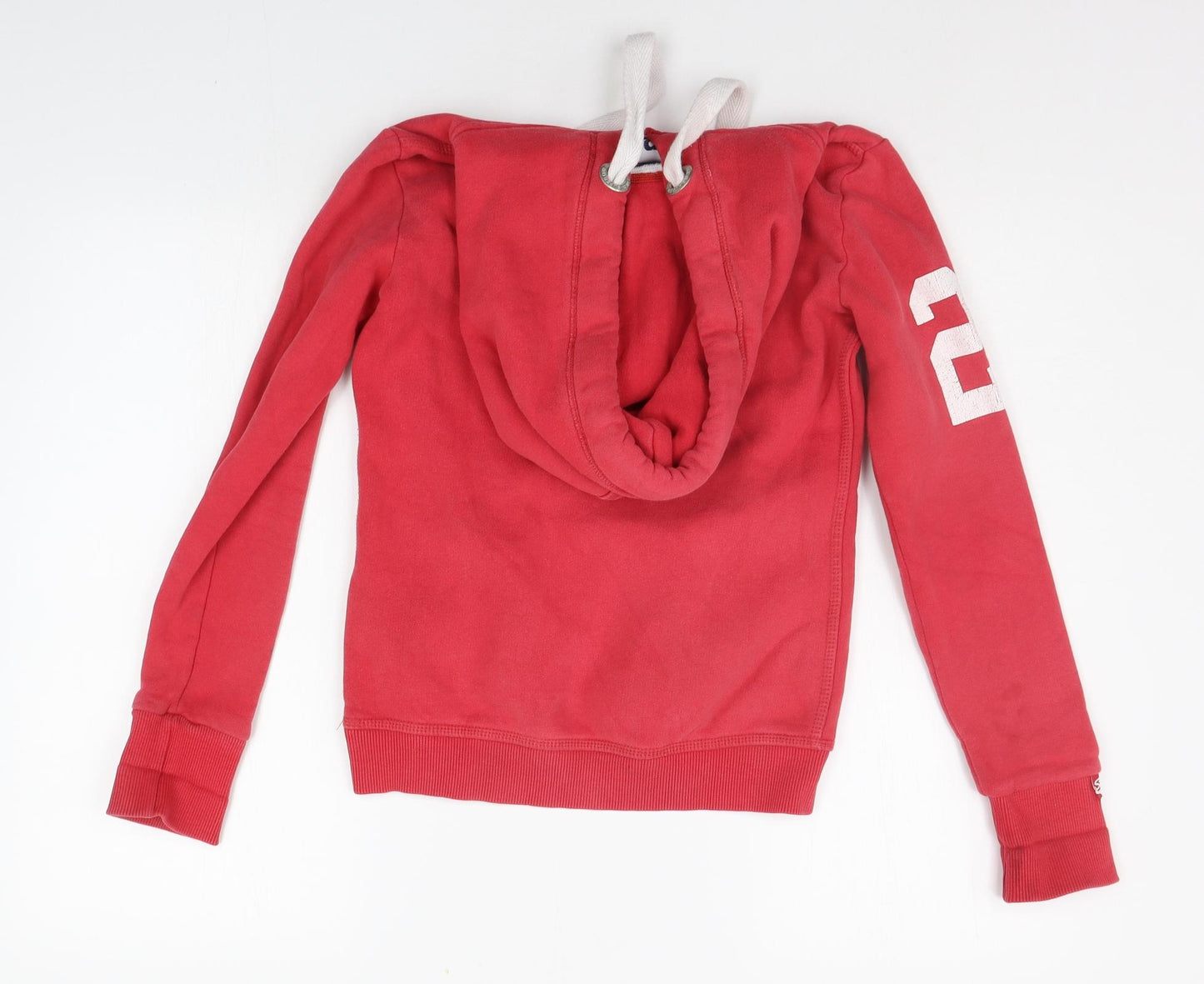 Superdry Womens Red   Henley Hoodie Size 2XS