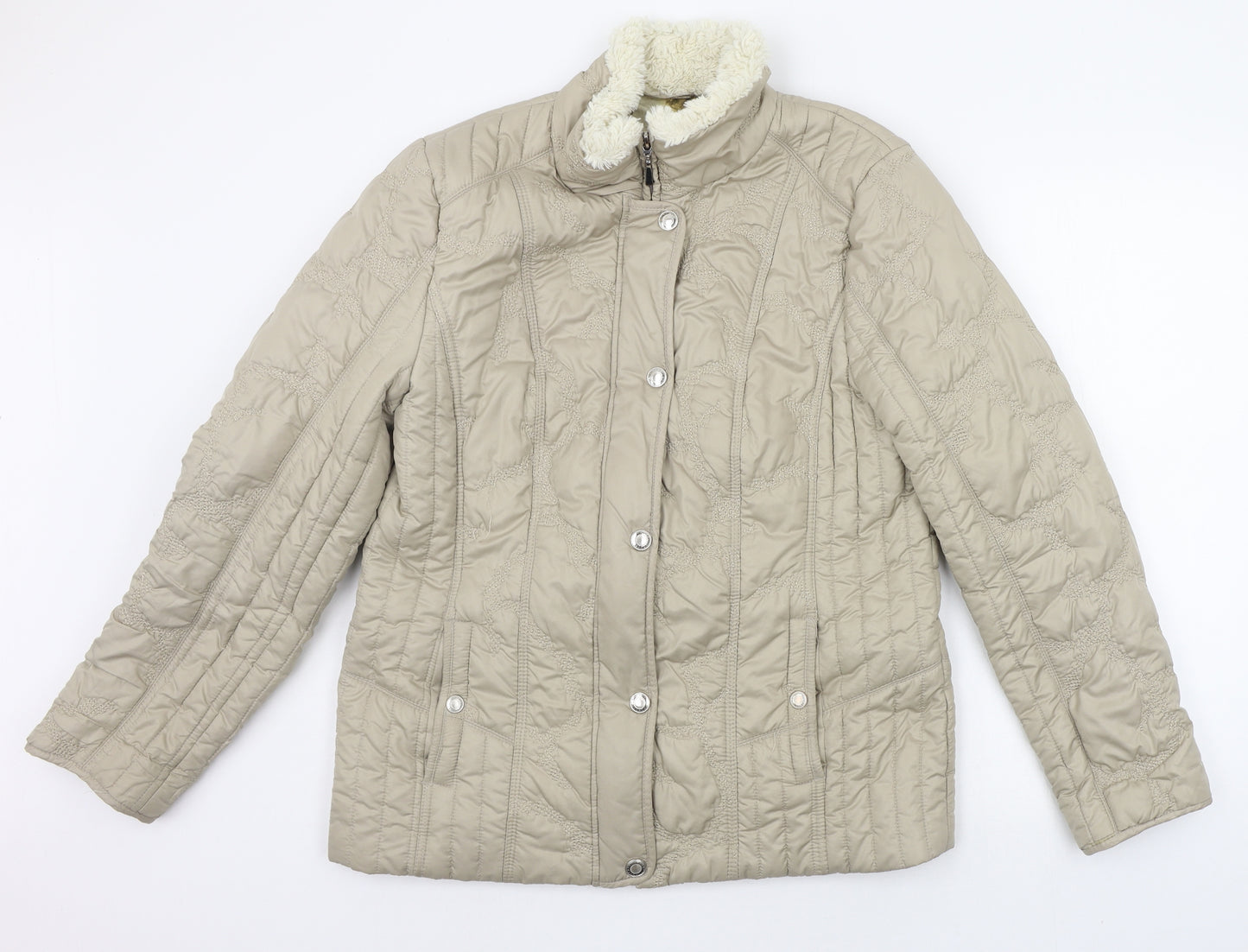 Concept Womens Beige   Jacket Coat Size 14