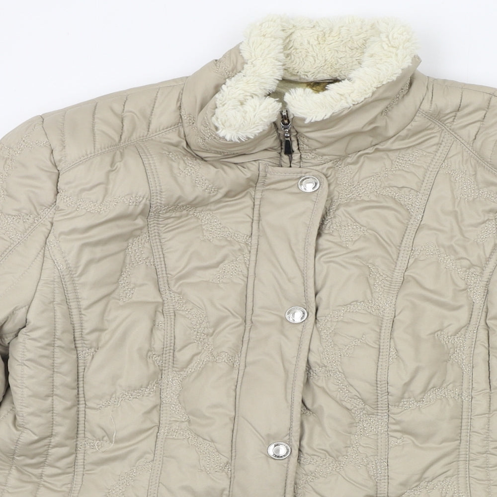 Concept Womens Beige   Jacket Coat Size 14