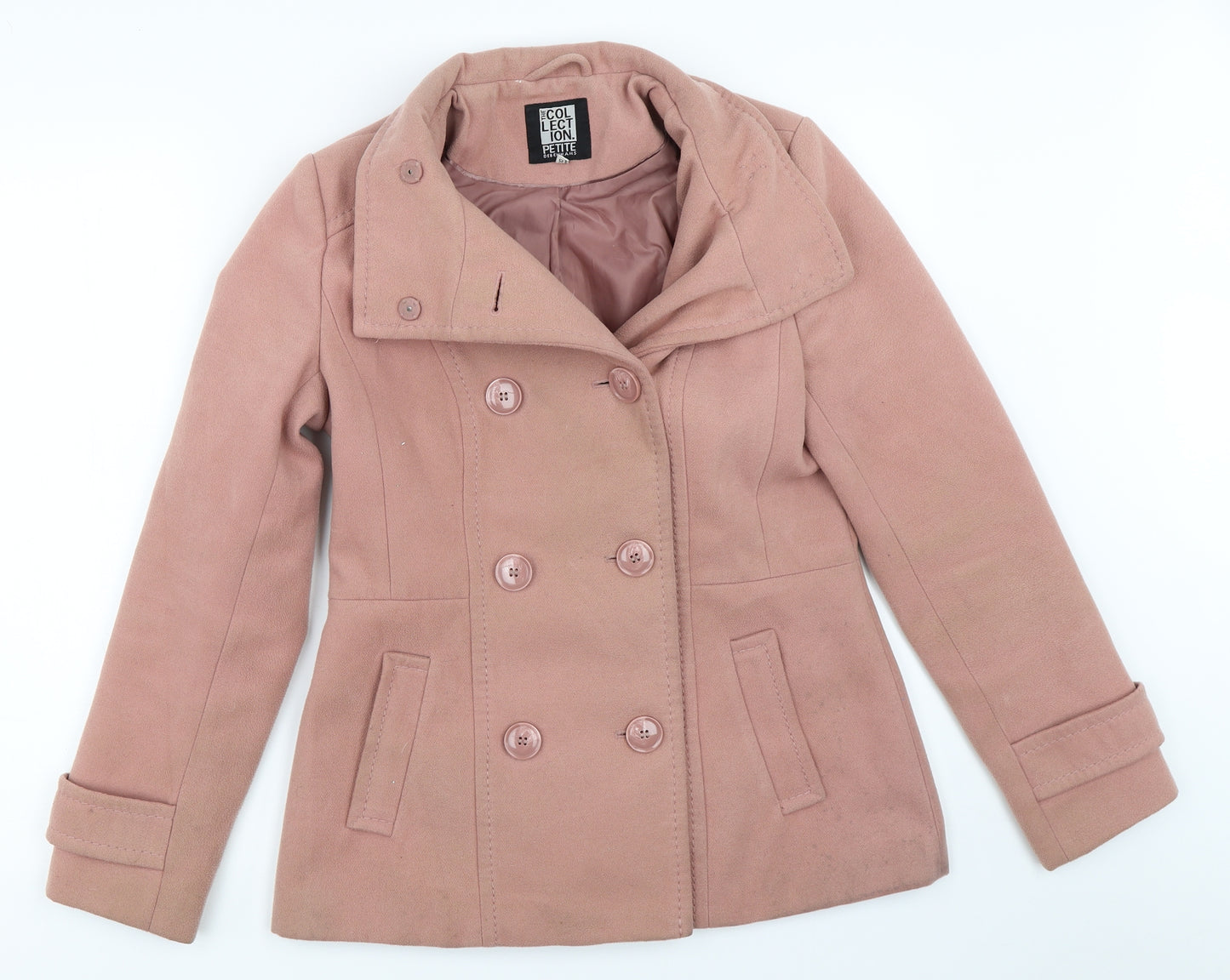 Debenhams Womens Pink   Pea Coat Coat Size 10