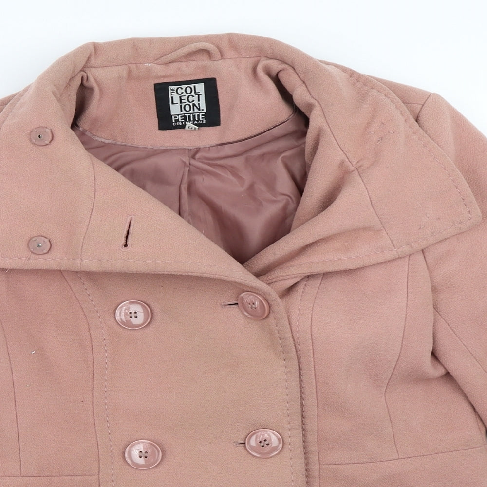 Debenhams Womens Pink   Pea Coat Coat Size 10