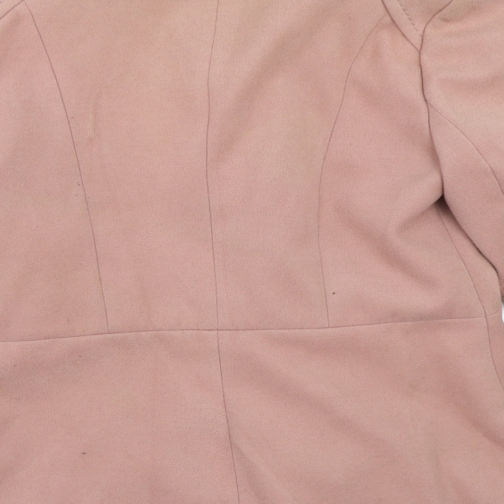 Debenhams Womens Pink   Pea Coat Coat Size 10