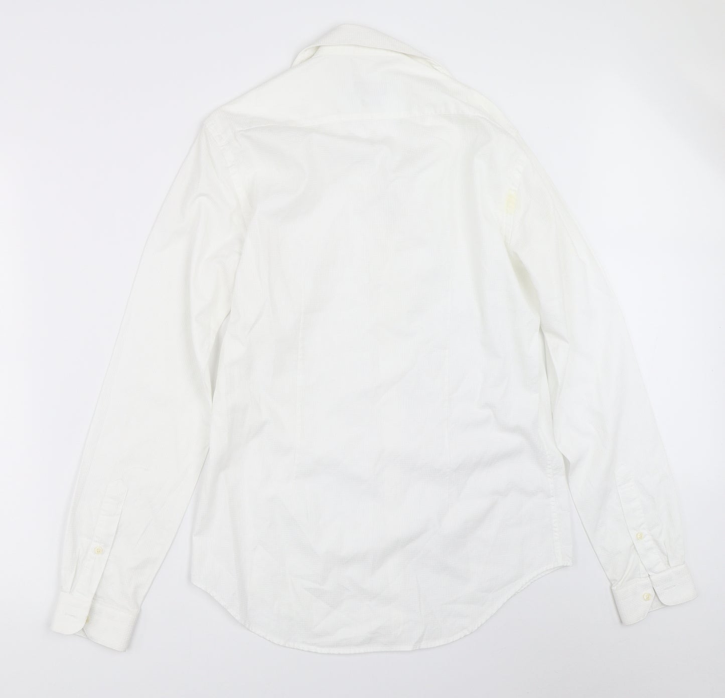 Zara Mens White    Button-Up Size M